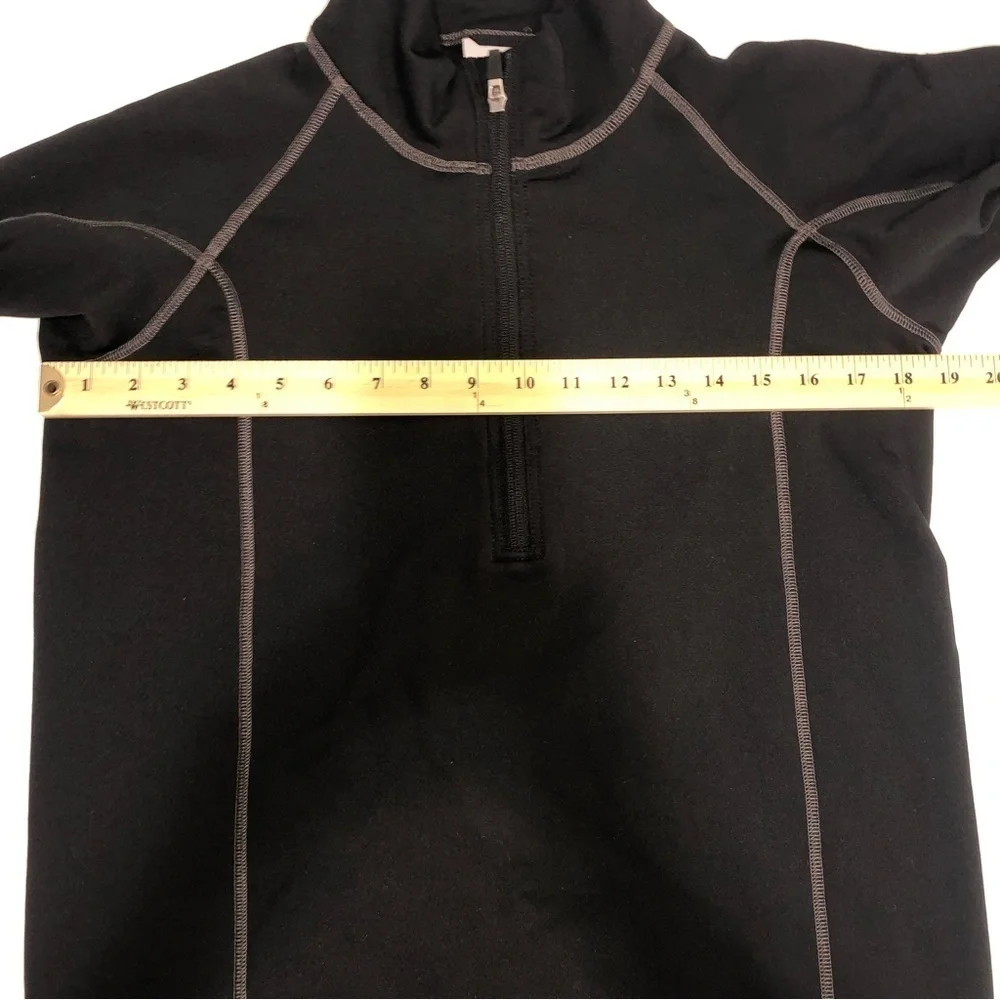 Obermeyer Mens Size Small Quarter Zip Long Sleeve Pullover Shirt Athletic Black